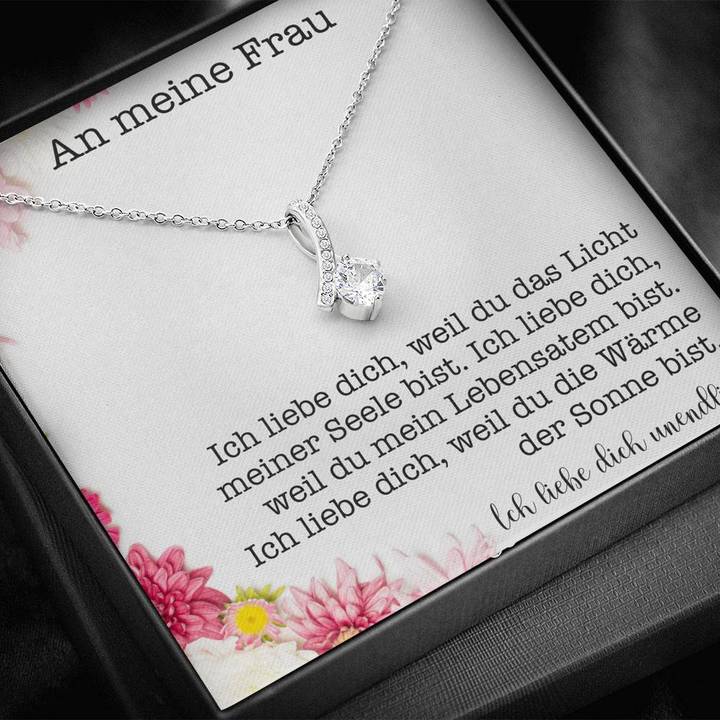Weißgold Ausführung Halskette - An meine Frau