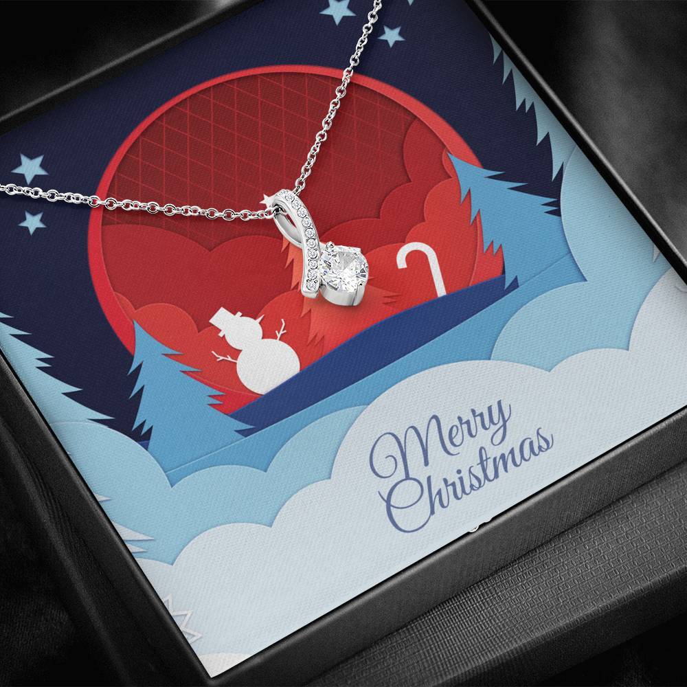 Weißgold Ausführung Halskette - Merry Christmas