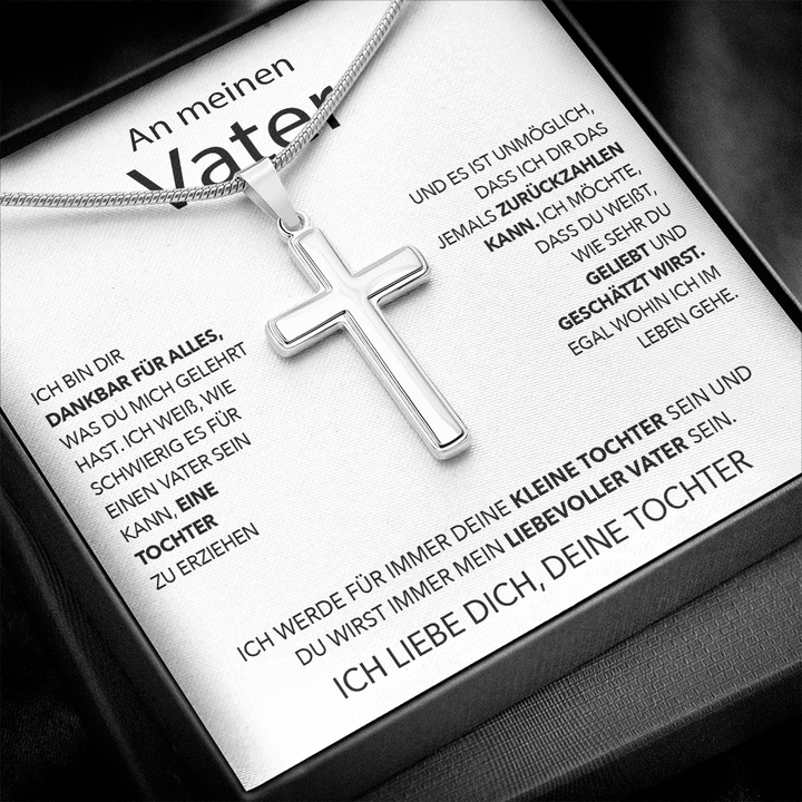 Edelstahl Kreuzkette - An meinen Vater