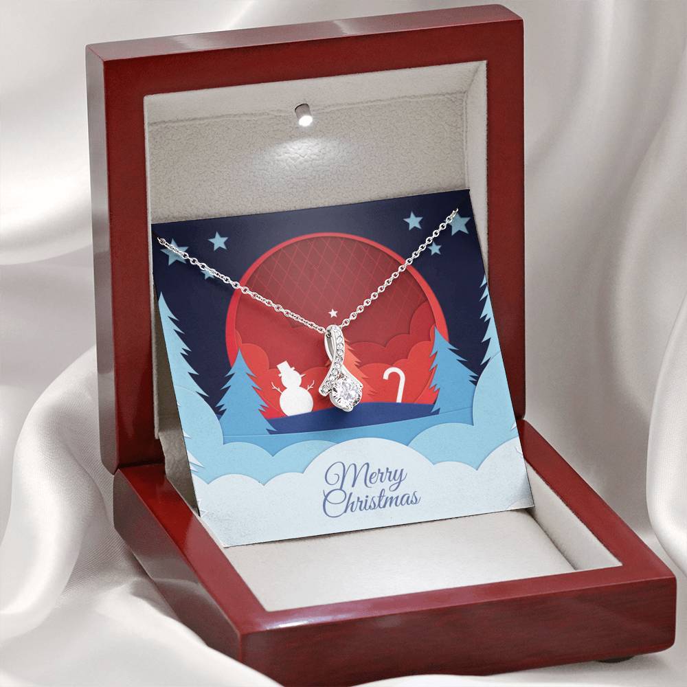 Weißgold Ausführung Halskette - Merry Christmas