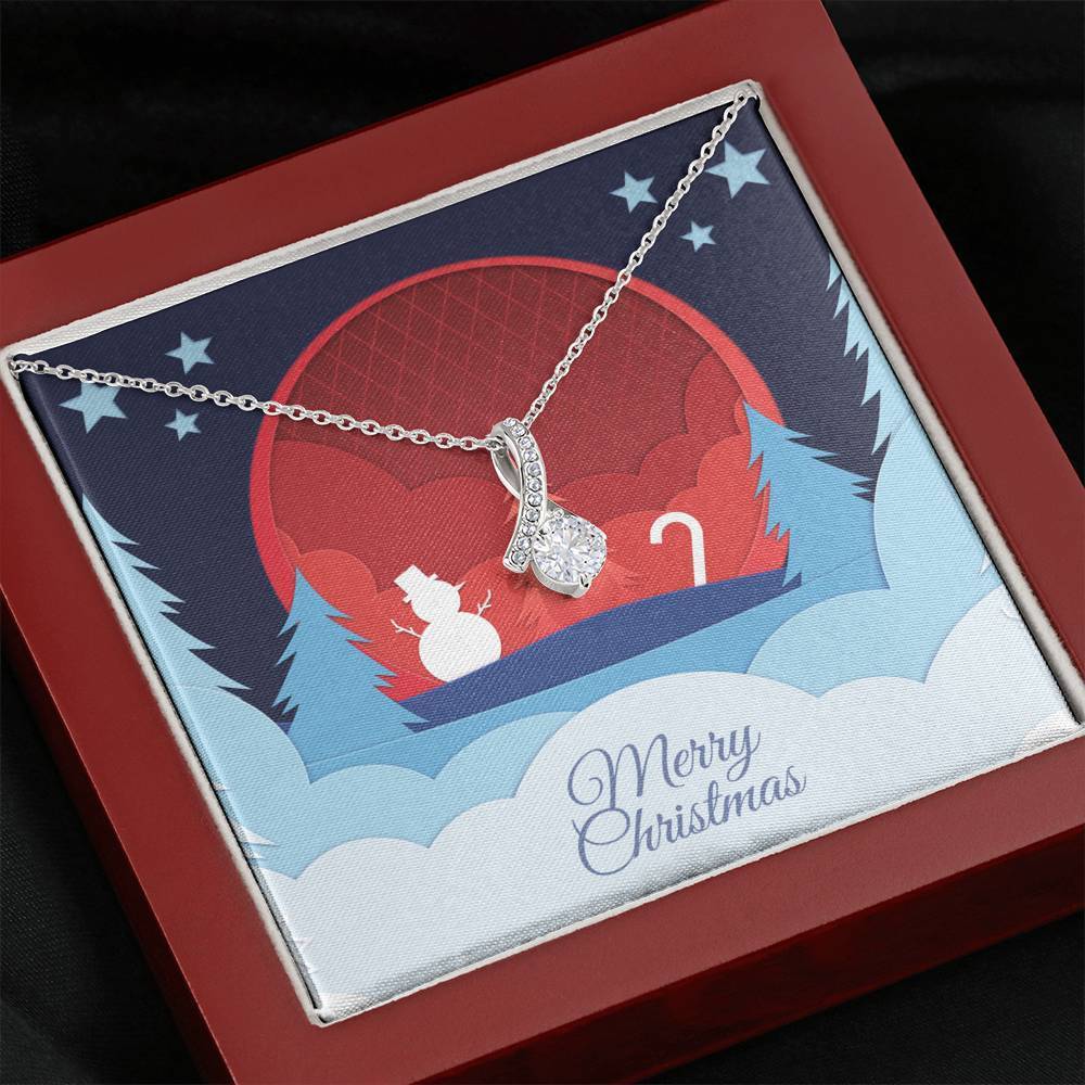 Weißgold Ausführung Halskette - Merry Christmas