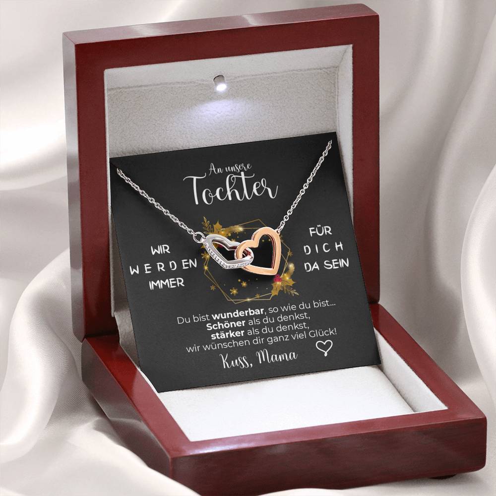 Silber Ausführung Halskette - An meine Tochter von Mama - Weihnachtsgeschenk