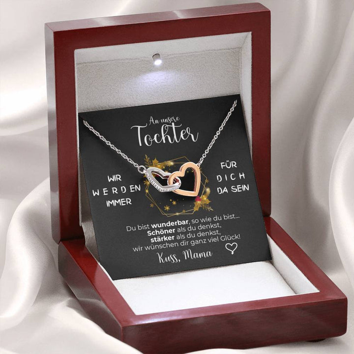 Silber Ausführung Halskette - An meine Tochter von Mama - Weihnachtsgeschenk