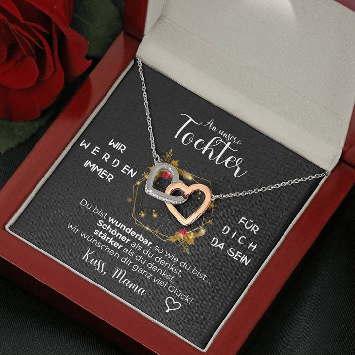 Silber Ausführung Halskette - An meine Tochter von Mama - Weihnachtsgeschenk
