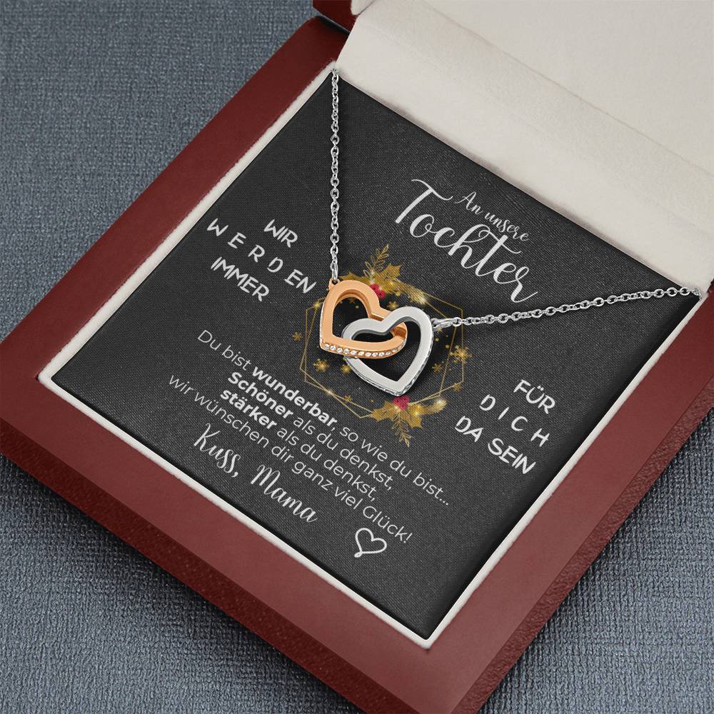 Silber Ausführung Halskette - An meine Tochter von Mama - Weihnachtsgeschenk