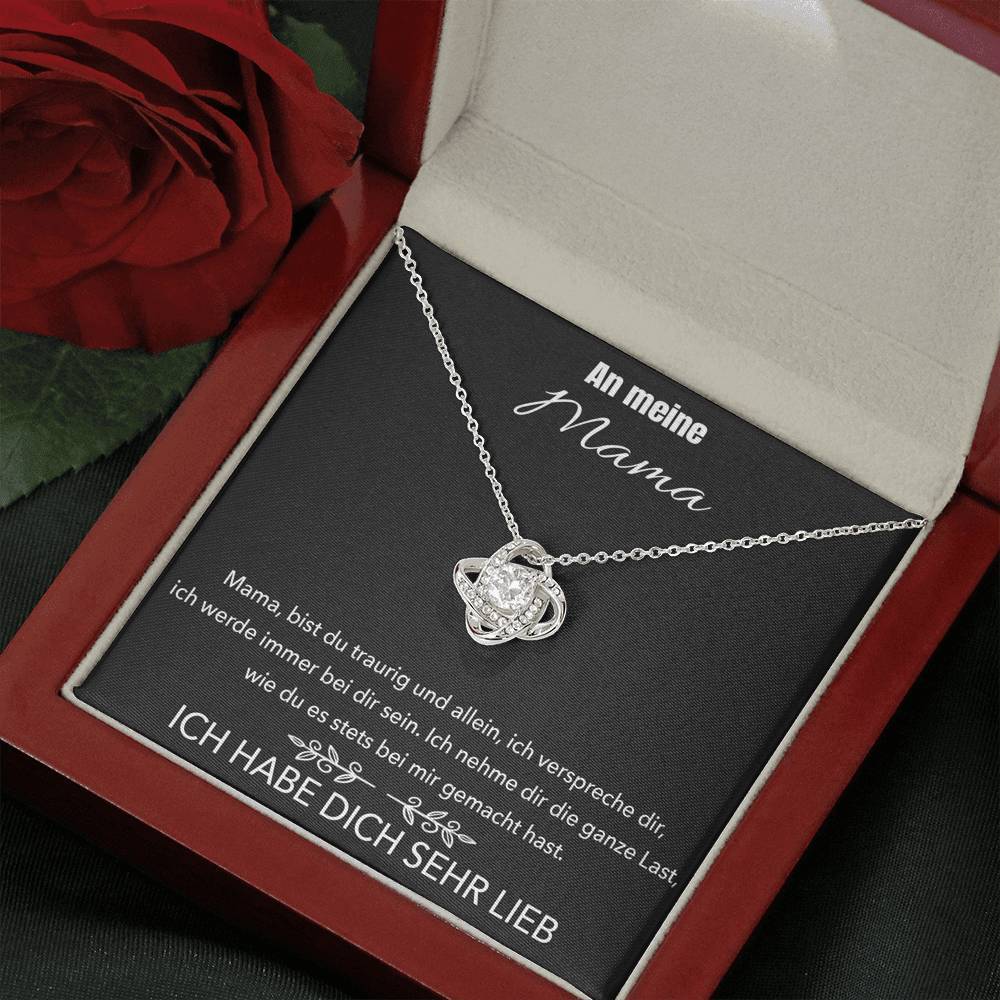14k Weißgold Ausführung Halskette - An meine Mama mit Liebe