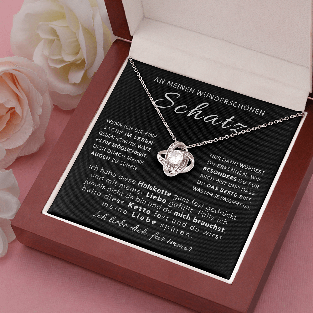 14k Weißgold Ausführung Halskette - An meinen wunderschönen Schatz - Für Immer