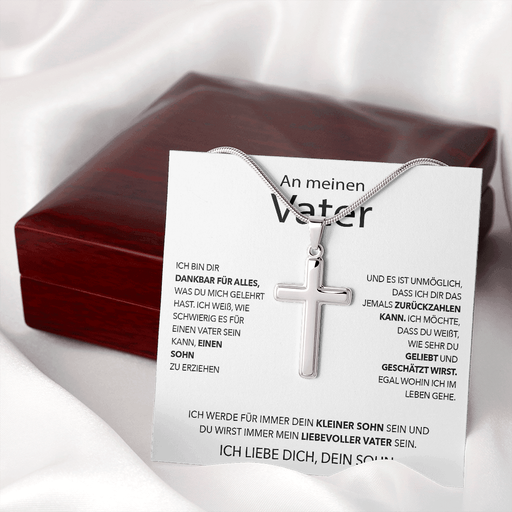 Edelstahl Kreuzkette - An meinen Vater