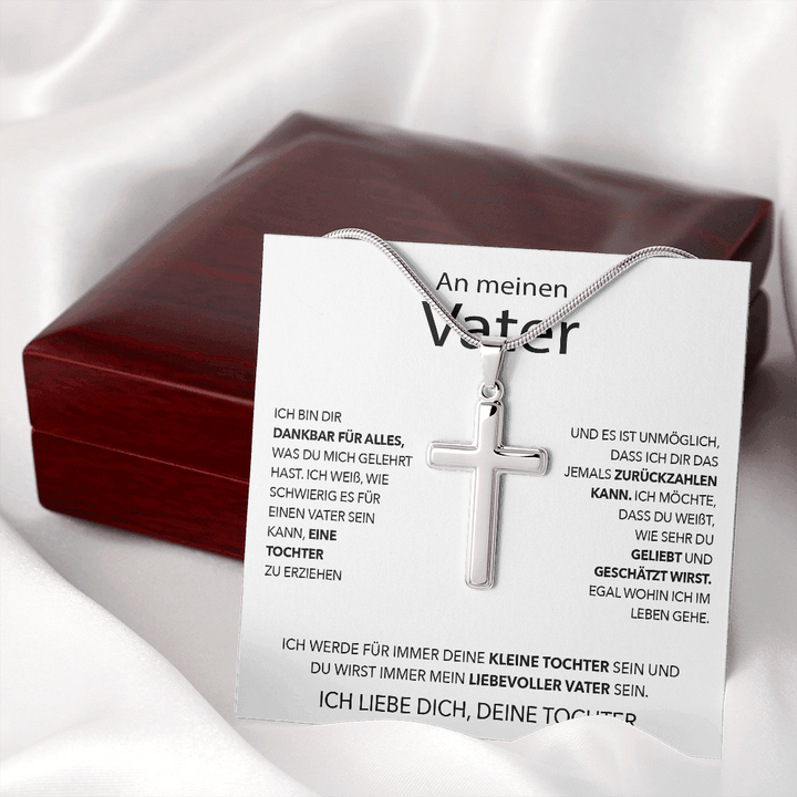 Edelstahl Kreuzkette - An meinen Vater