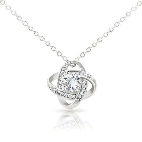 14k Weißgold Ausführung Knoten Halskette