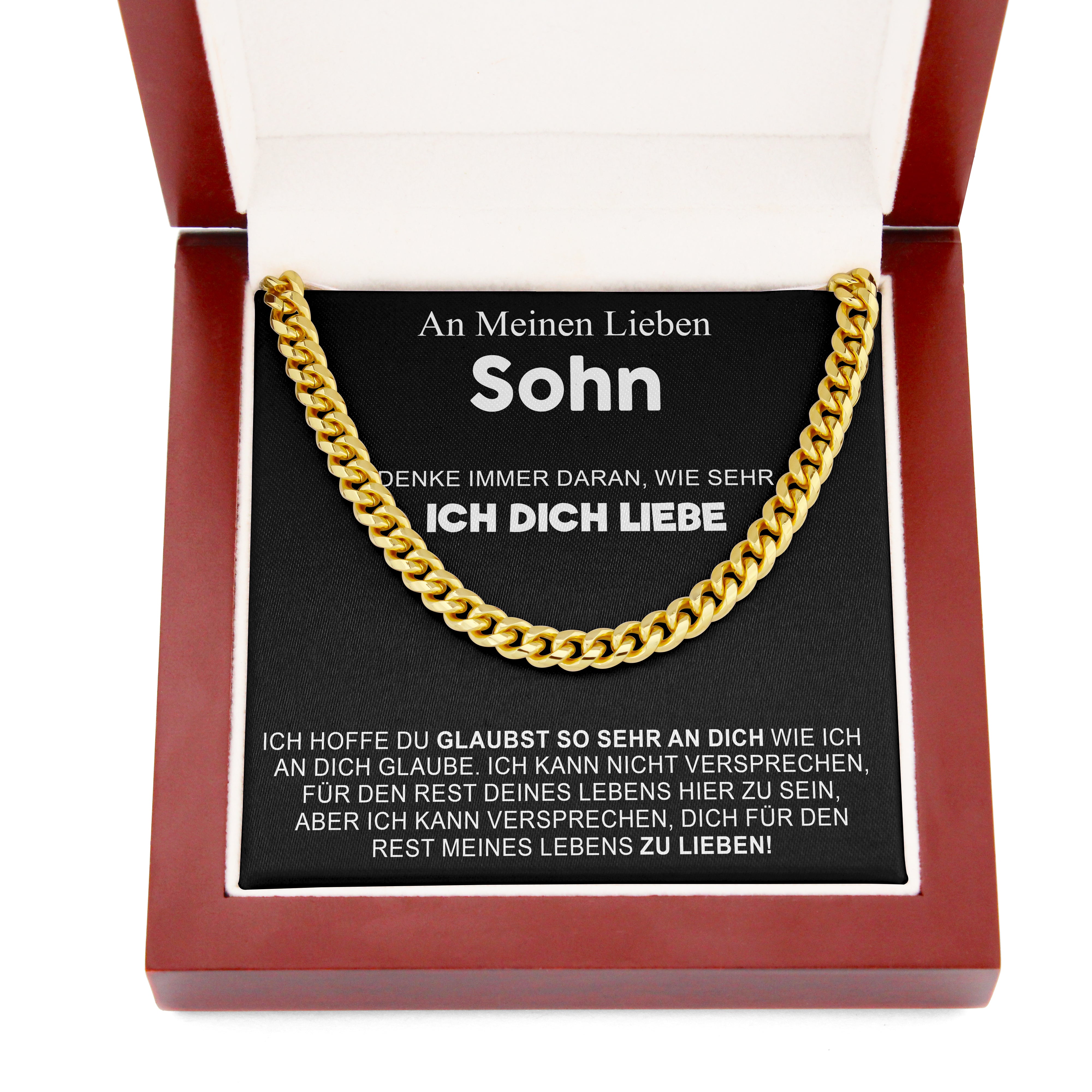 Cuban Chain Halskette - An Meinen Lieben Sohn